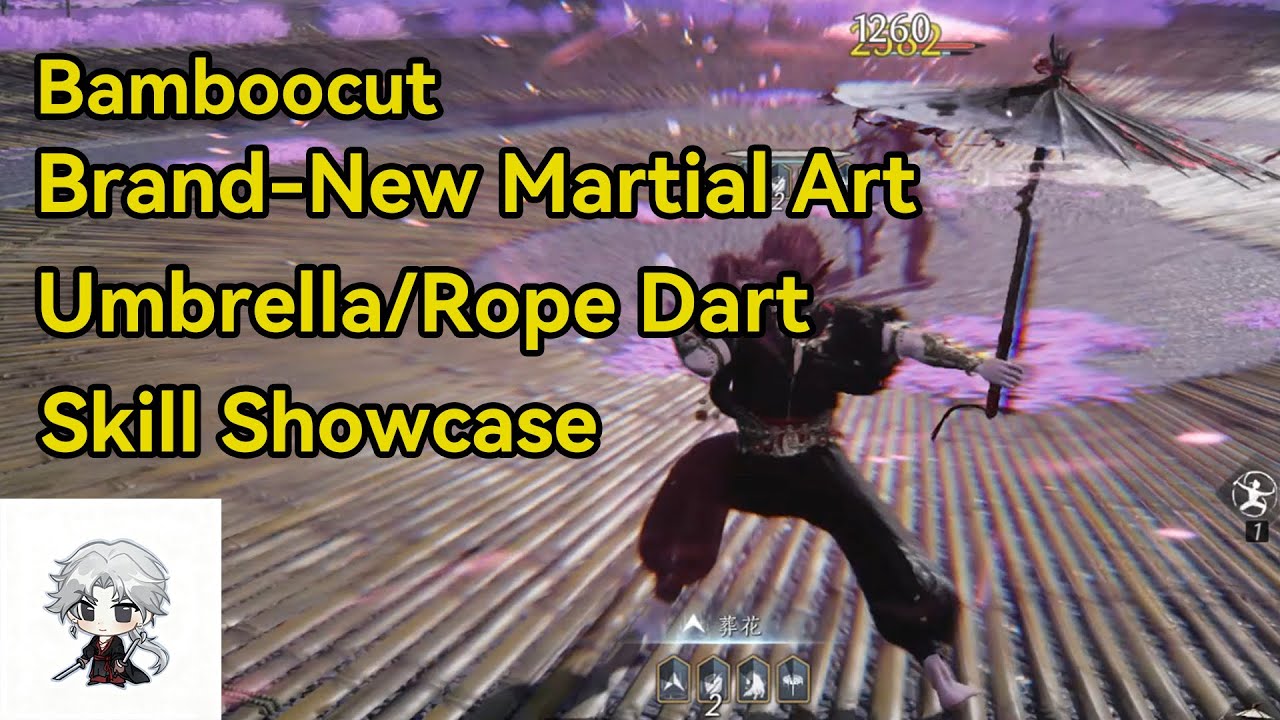 Bamboocut|Brand-New Martial Arts Umbrella/Rope Dart Skill Showcase【Where winds meet】