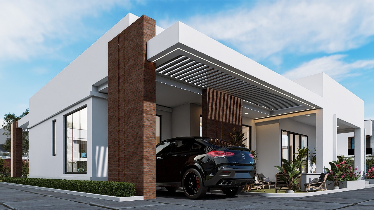 Luxury Modern House Design | 3 Bedroom with Swimming Pool and Home Office | 18m x 21m