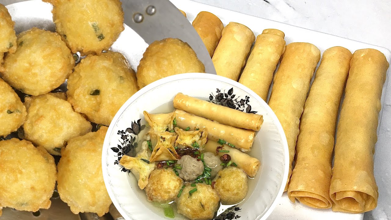 ANDA PUNYA MIE KERING? RESEP GORENGAN BAKSO MALANG (BAKSO GORENG & PANGSIT GORENG)