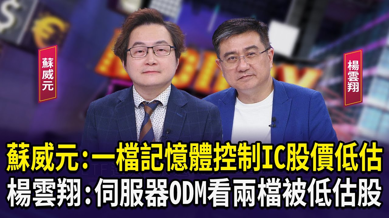 蘇威元:一檔記憶體控制IC股價低估 楊雲翔:伺服器ODM看兩檔被低估股【財經週日趴】2025.10.12(1)