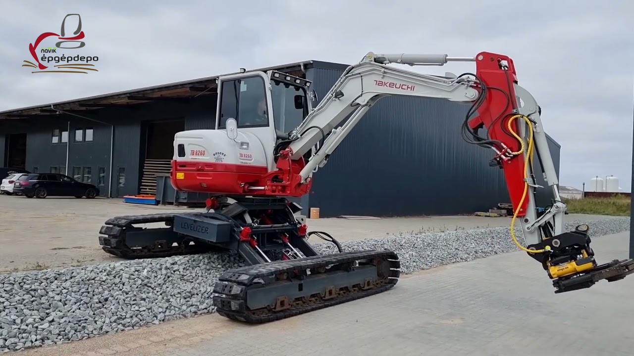 Takeuchi TB260 - Szélesített járószerkezettel