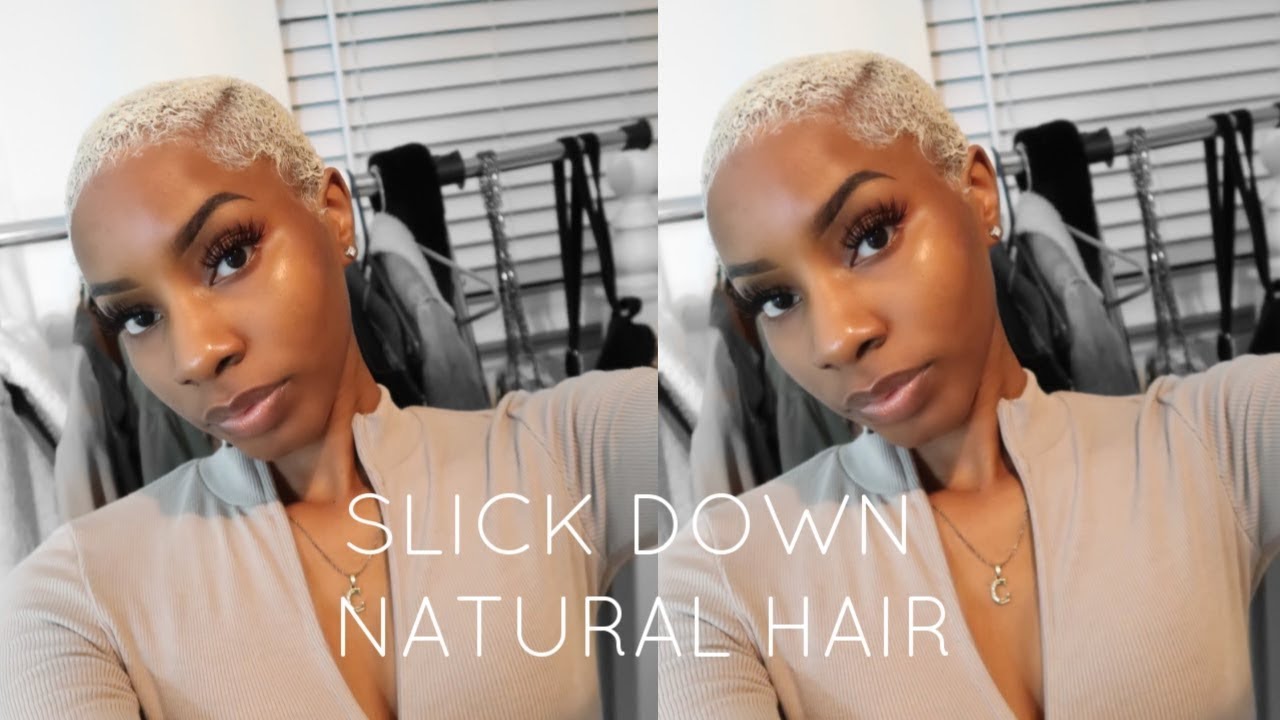 SHORT NATURAL HAIR TUTORIAL | SLICK DOWN TWA