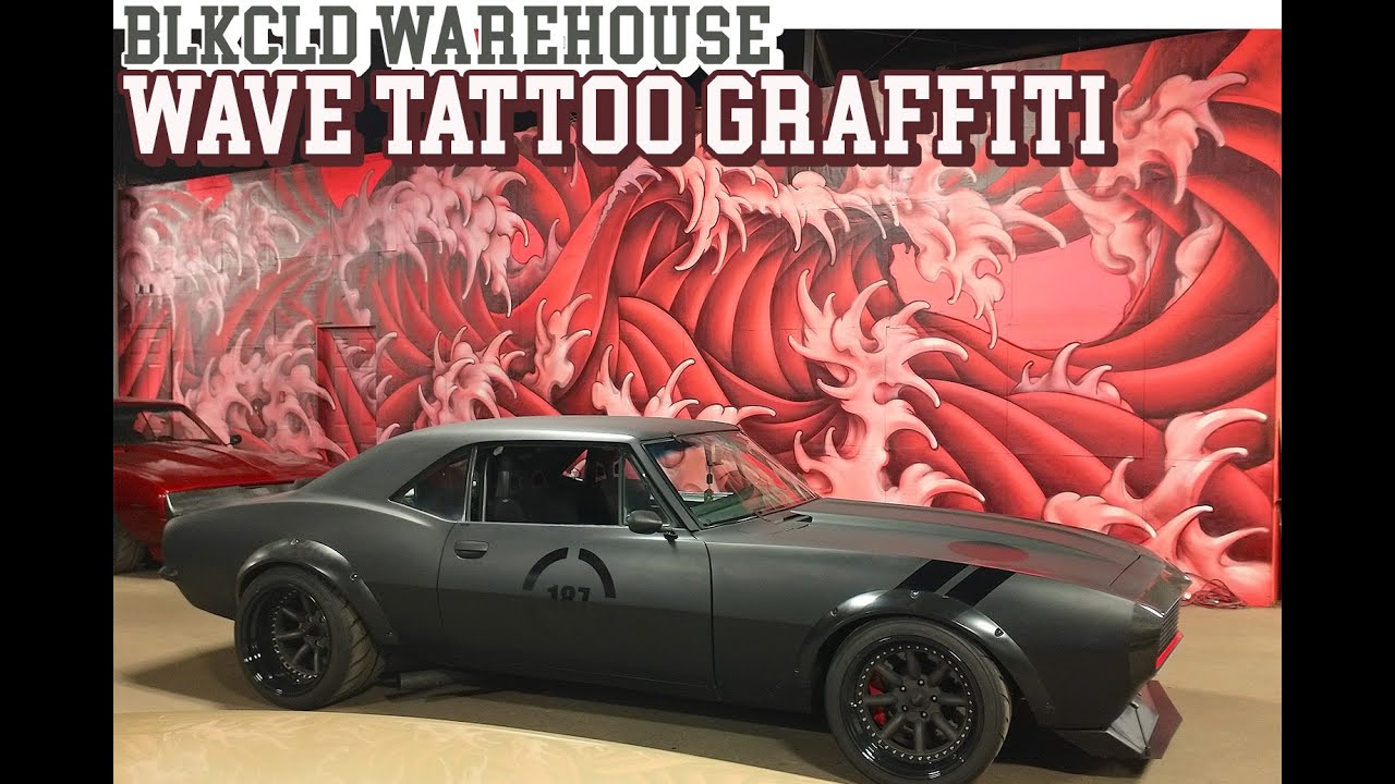 Japanese Wave Tattoo Wall For Our Shop and Rides!