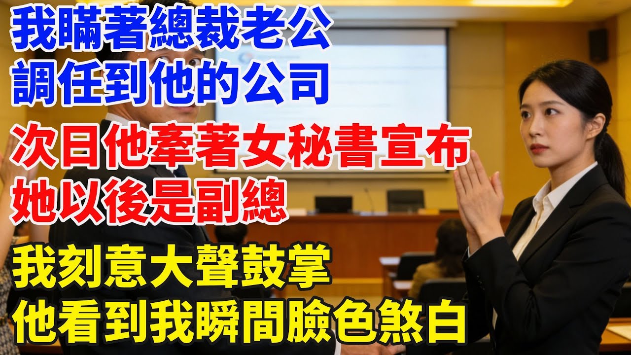 瞞著總裁老公去他公司，次日大會他當著全公司面，牽著女祕書宣佈：“她以後是副總！我刻意大聲鼓掌，他看到我瞬間臉色煞白！#完結故事#情感故事#爽文#婆媳關系#家庭生活#故事頻道#故