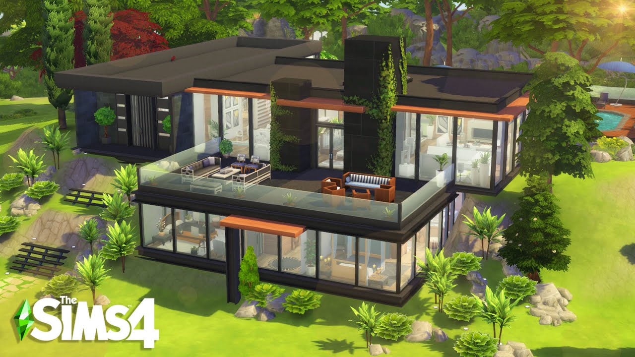Casa Familiar Moderna | Casa no Penhasco | The Sims 4 | Speed Build