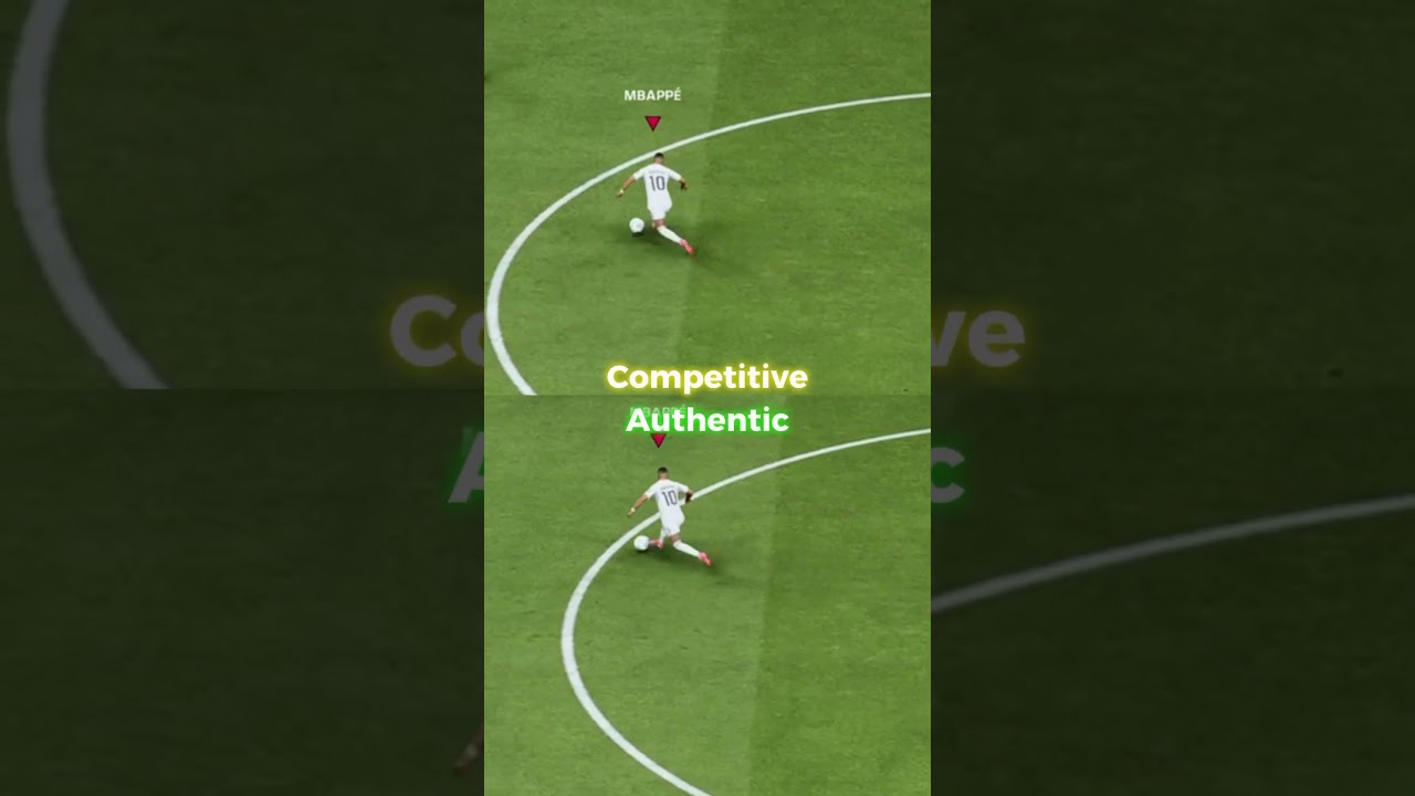 Authentic gameplay vs competitive gameplay. #eafc #fc26 #eafc26 #easportsfc #fc #mbappe #shorts