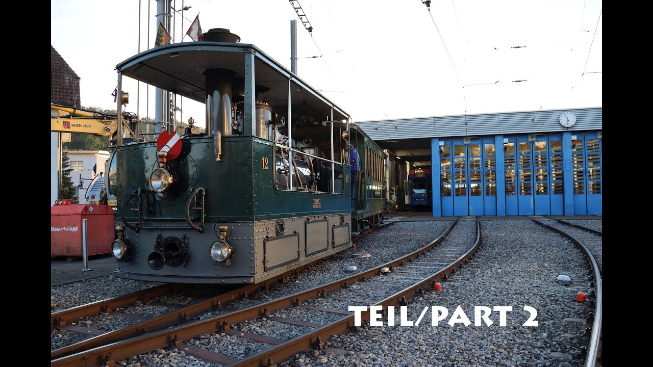 Bernmobil historique, Mitfahrt mit dem Dampftram (1894), Bern-(Saali)-Worb Dorf, 20.10.2024, Teil 2
