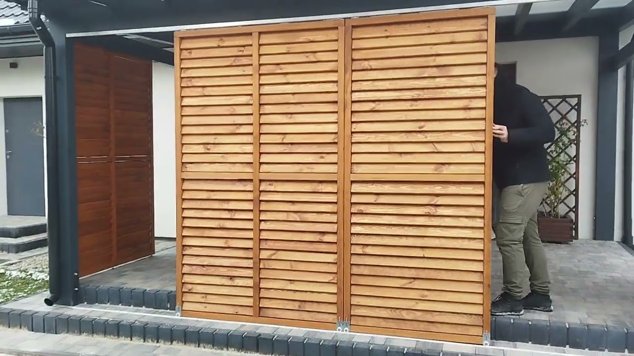 Ruchome Deseczki Żaluzje Drewniane Ogrodowe Obracane Regulowane Przesuwane