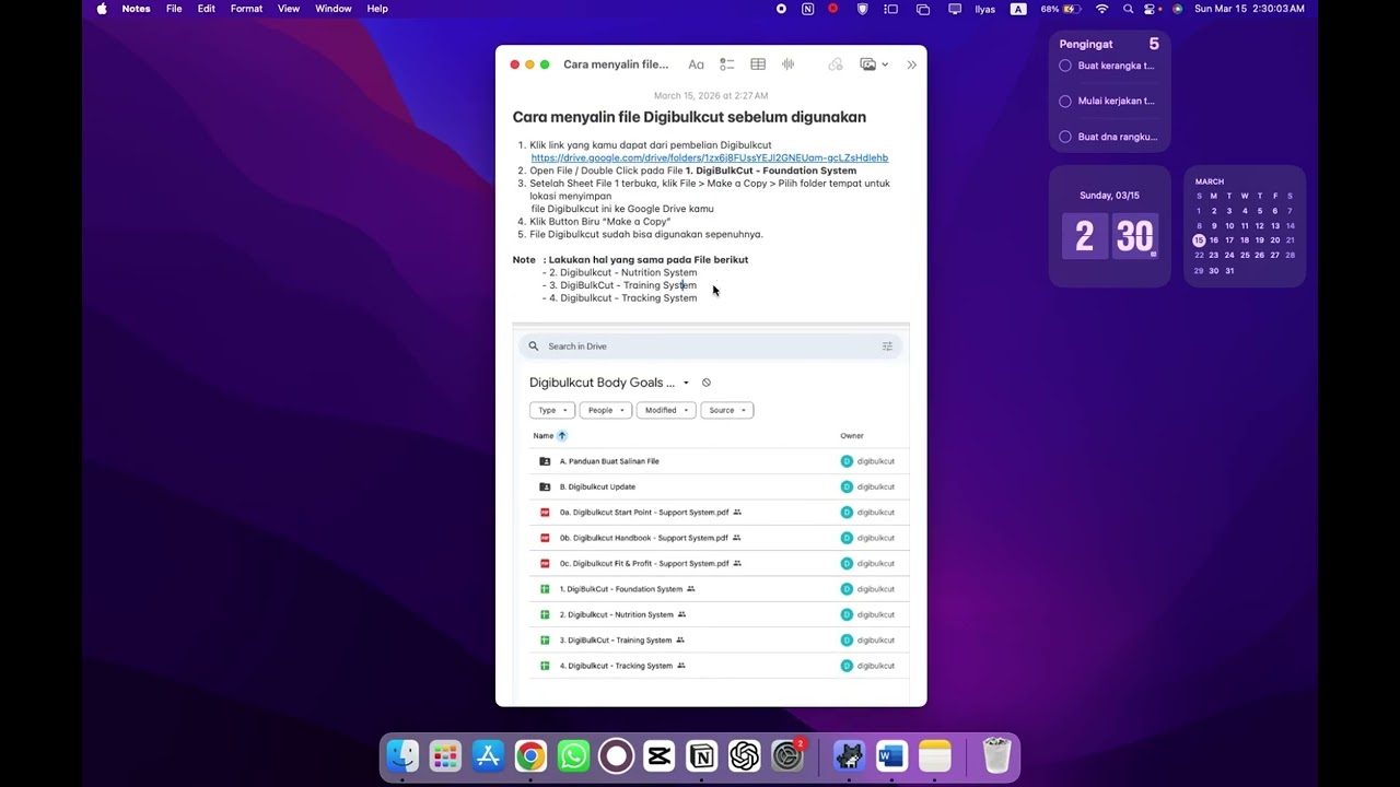 Cara membuat salinan file Digibulkcut sebelum digunakan