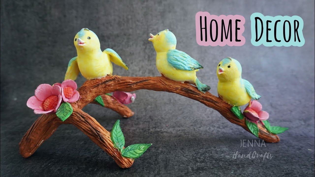 Birds Showpiece | Home/Room Decorating Ideas | Birds Home Decor Craft Ideas | Clay Craft Ideas