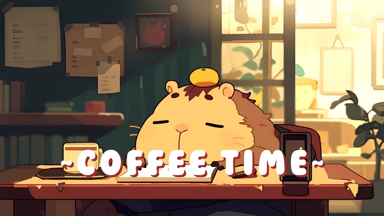 [1 Hour] Capybara Study Beats - Relaxing Jazz Hop Collection ~ Peaceful Flow ~ 🦫 🌙 📖