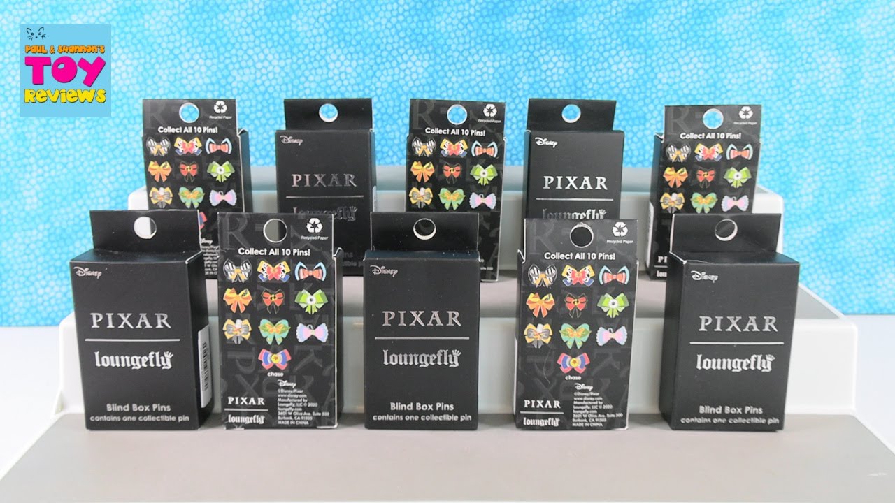 Disney Pixar Loungefly Bow Collector Trading Pins Blind Box Opening Review | PSToyReviews