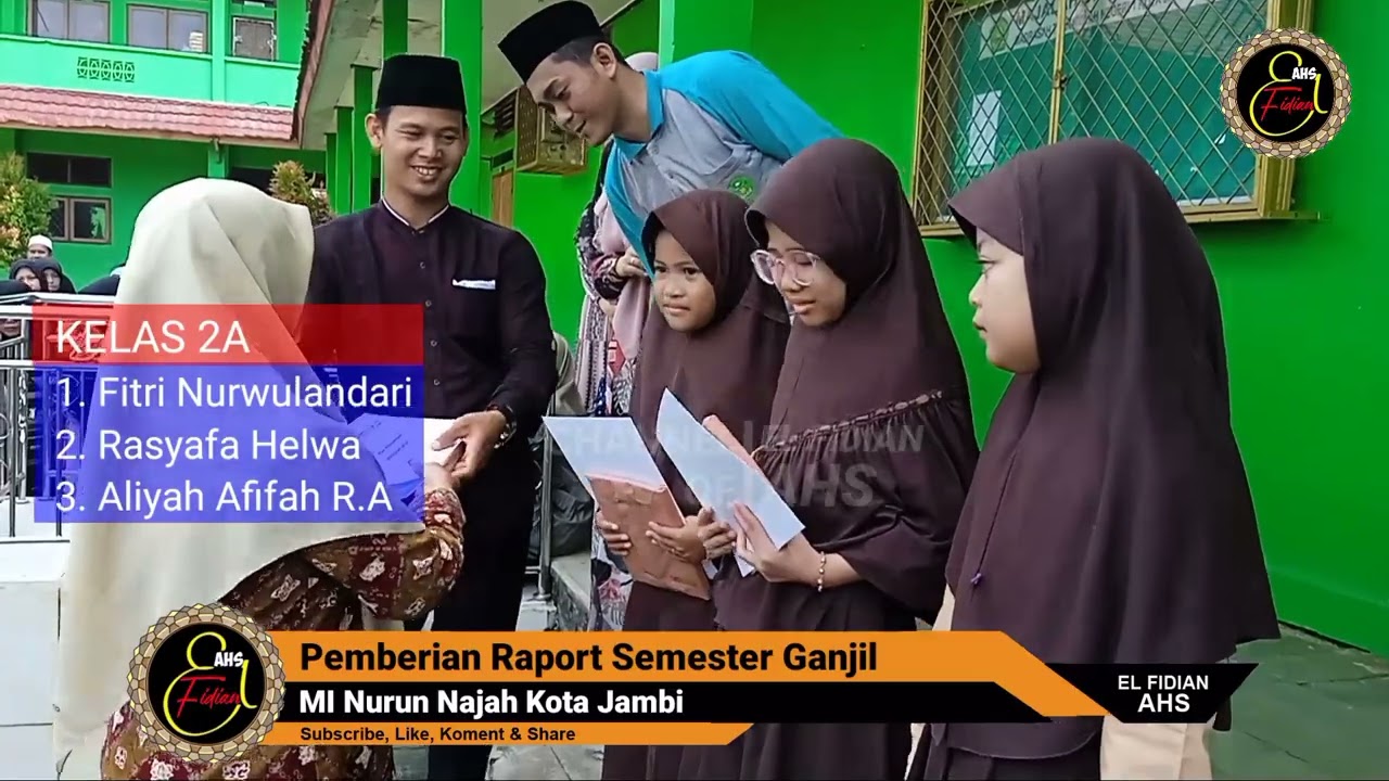 Keseruan Pembagian Raport Semester Ganjil | MI Nurun Najah Kota Jambi