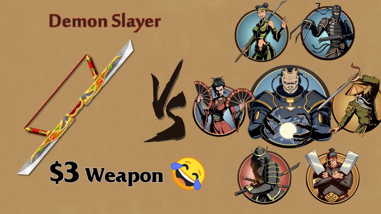 Shadow Fight 2 || Demon Slayer vs ALL BOSSES 「iOS/Android Gameplay」