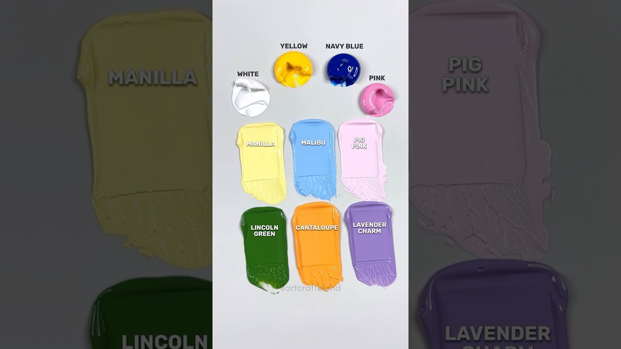 Dreamy Paint Swatches You Need to See! #colormixing #satisfying