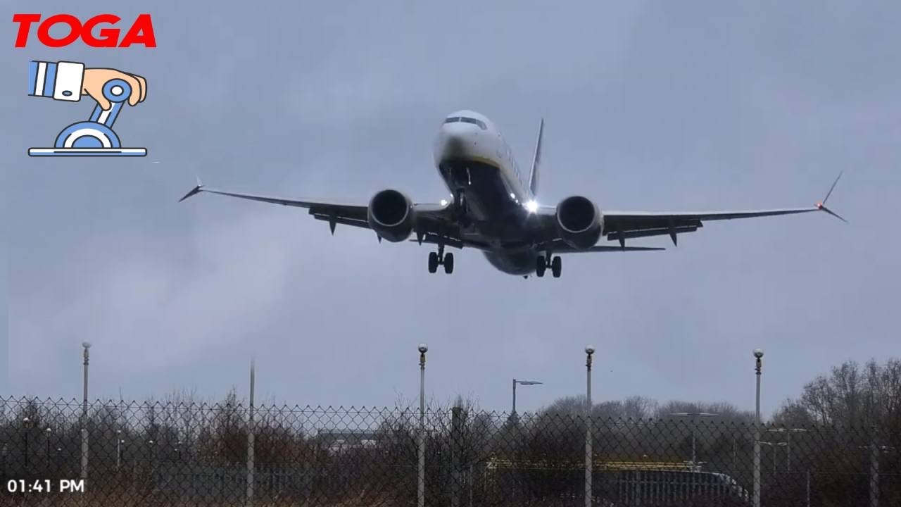 Suspension Slamming ✈️RYANAIR Go Around 😱 at Birmingham Airport BHX