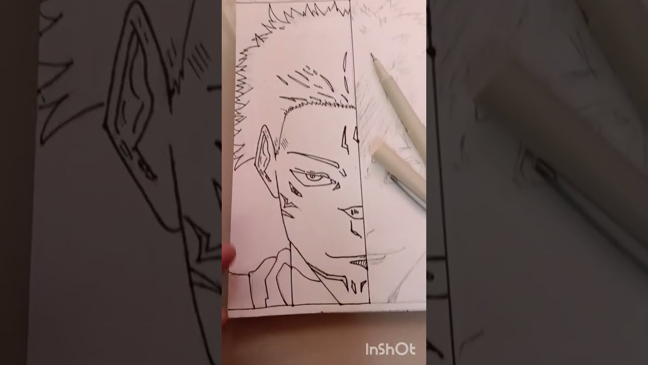 1st long video of sukuna and gojo - challenge complete ✅#leo ✨👍🏻Art Collab with N Draws