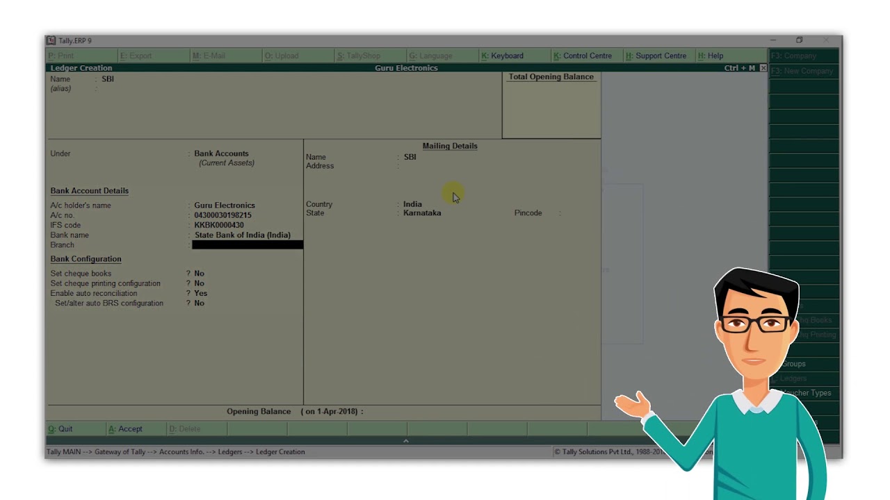How to Create Ledgers in Tally ERP 9  Chapter 3