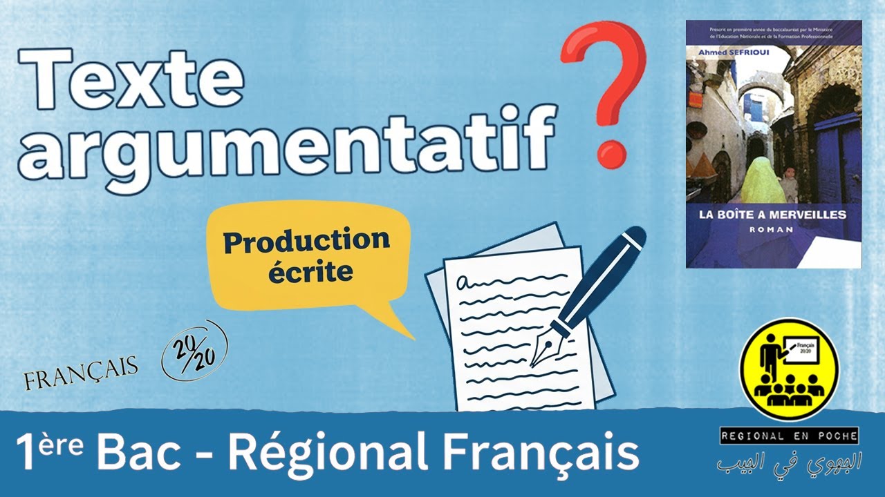 Production écrite - Comment rédiger un texte argumentatif(Explication)– La Boîte à merveilles (1Bac)