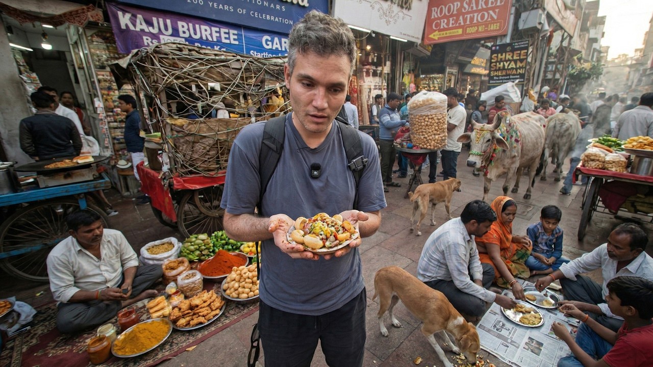 ¿ES TAN SUCIA COMO SE VE? - Probando comida en la India 🇮🇳