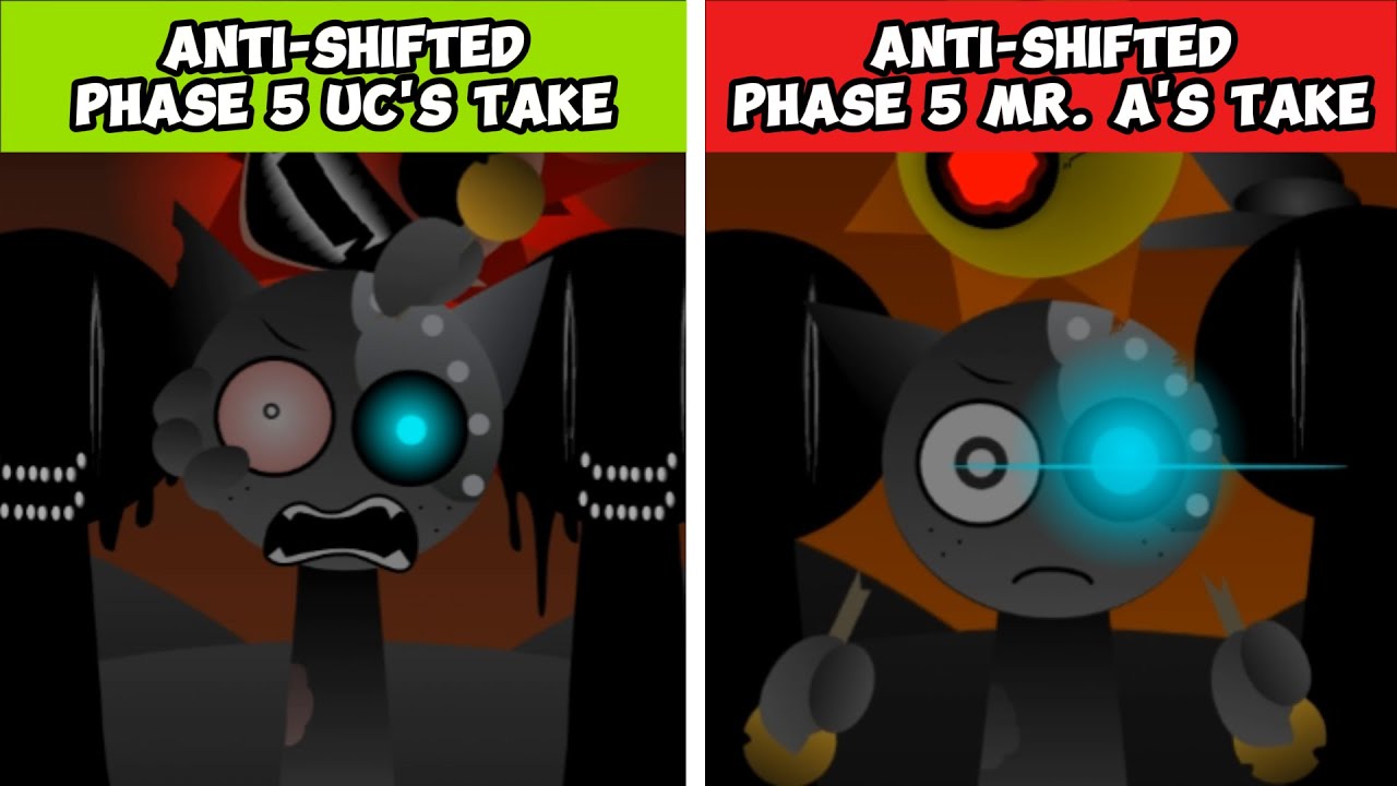 Incredibox Sprunki Anti-Shifted Phase 5 (версия uc) против Anti-Shifted Phase 5 (версия Mr. A) RE...