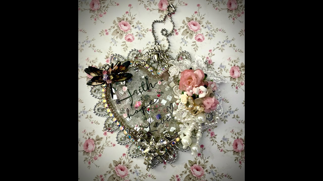 UV Resin Cracked Heart Heirloom Ornament