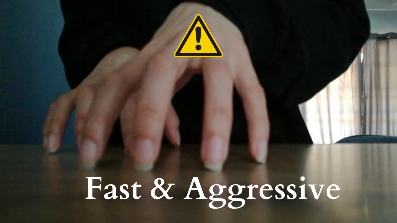 ASMR | Fast & Aggressive Table SCRATCHING & TAPPING ⏪▶️🔂(no talking)