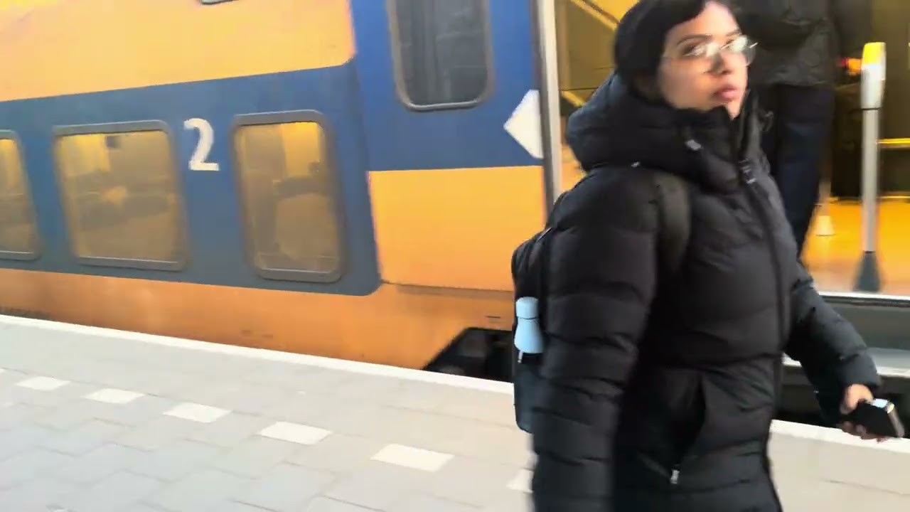 I’m doing train spotting at Rotterdam Alexander railway station in the Netherlands 
