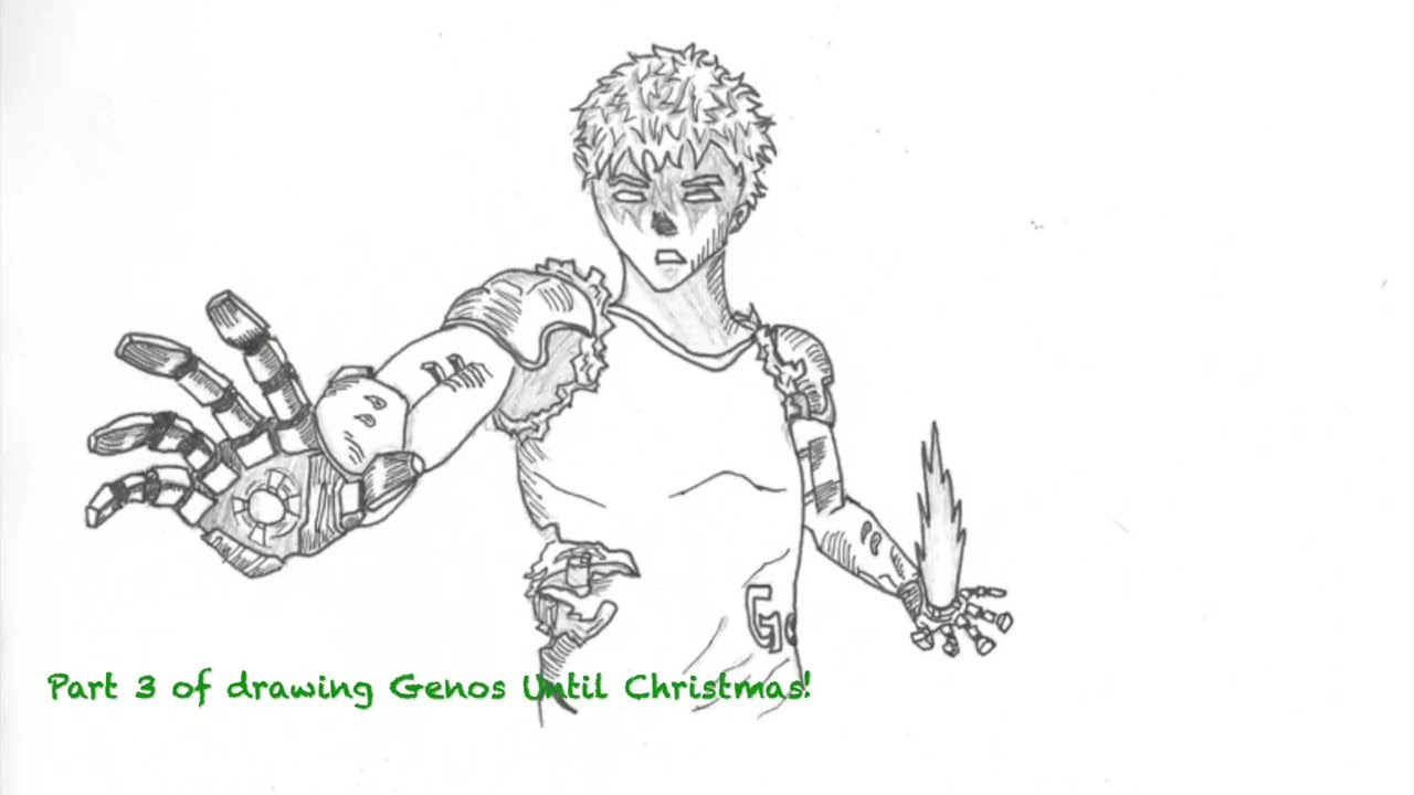 Part 3 of Drawing Genos until christmas