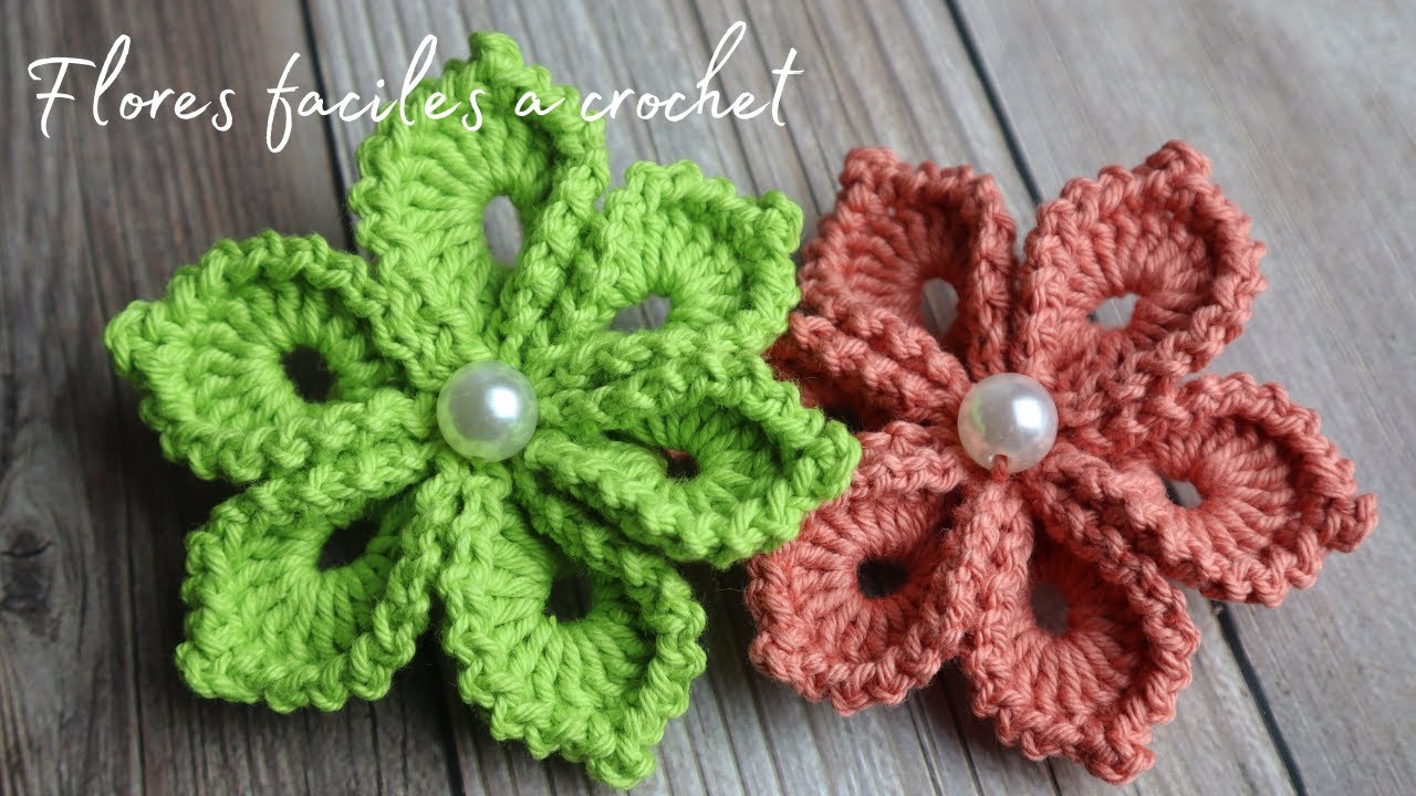 Tutorial flores tejidas a crochet💜Mayelin Ros