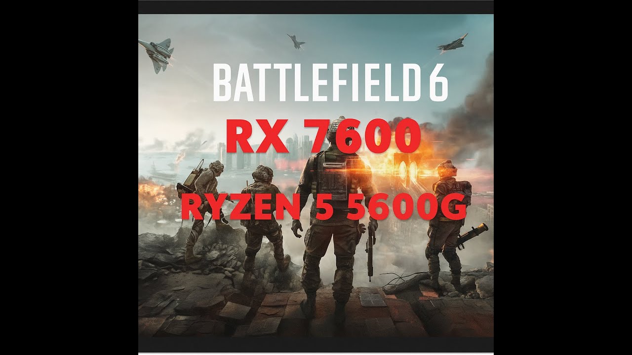 Battlefield 6. RX 7600. Ryzen 5 5600G FULL MATCH NO COMMENTARY.