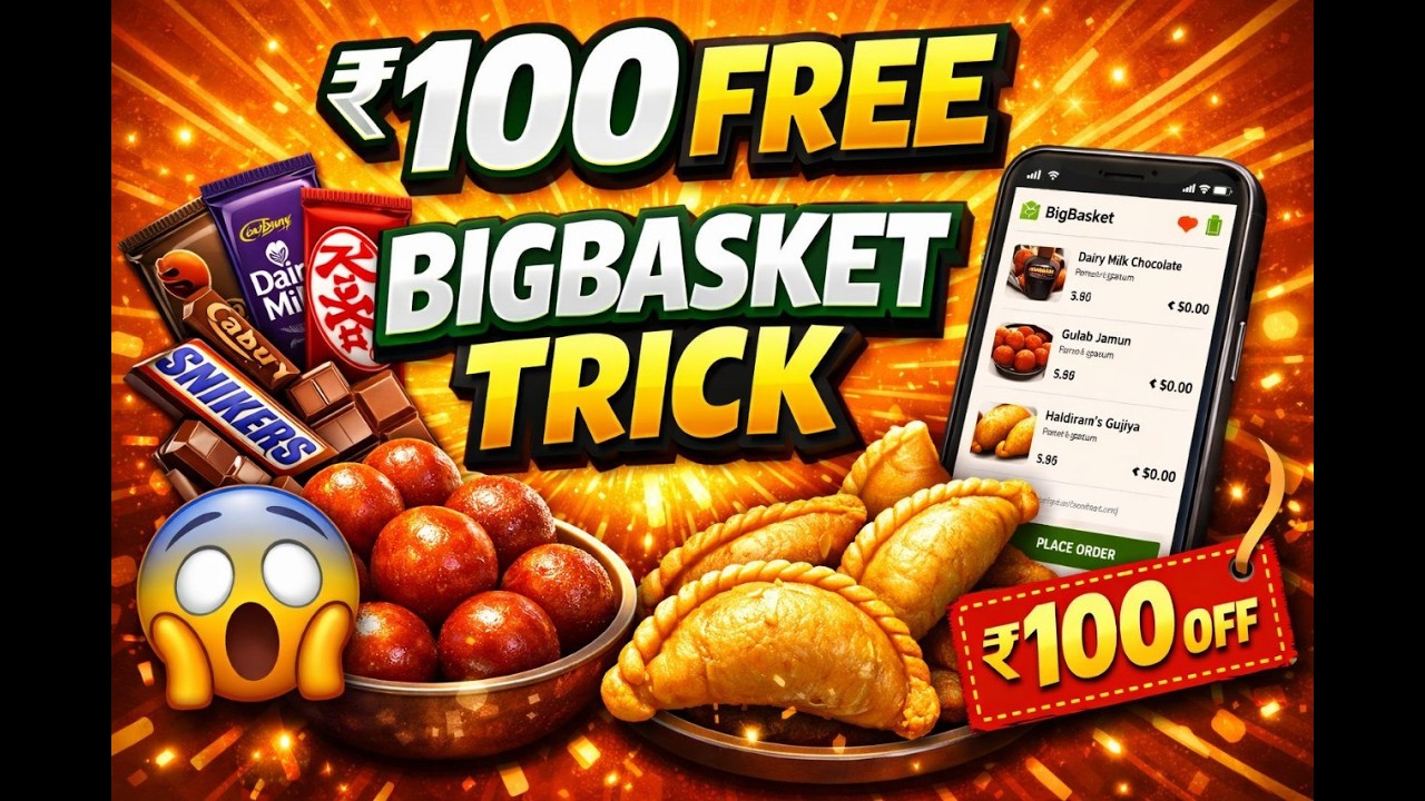 BigBasket ₹100 Free Chocolate Trick 🍫 | BigBasket Coupon Code 2026 | Working Method