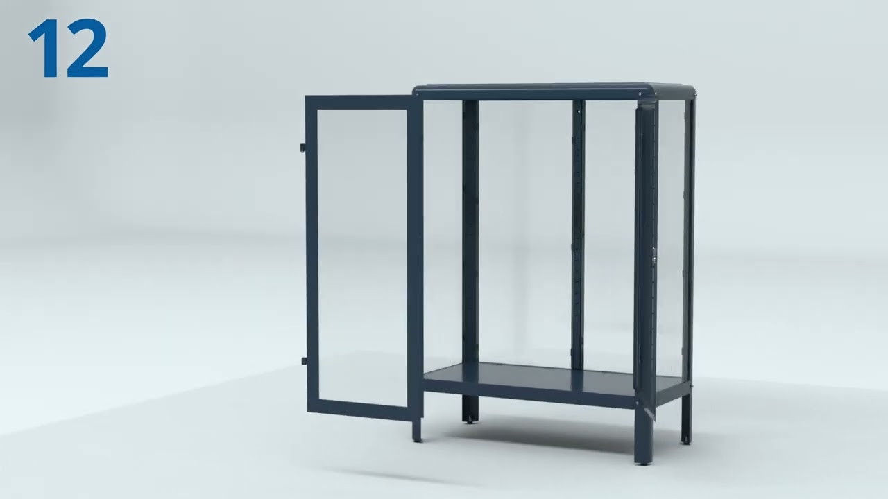 FABRIKOR Glass-door cabinet assembly instructions