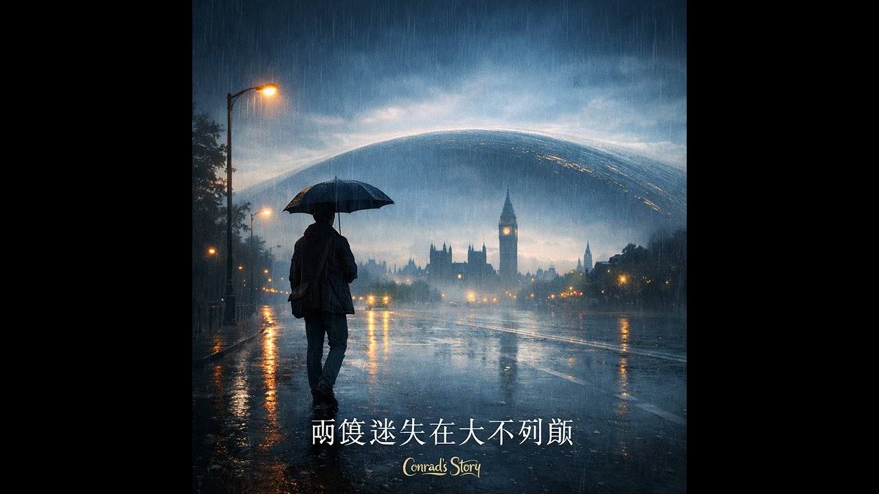 黃昏卡在車窗邊