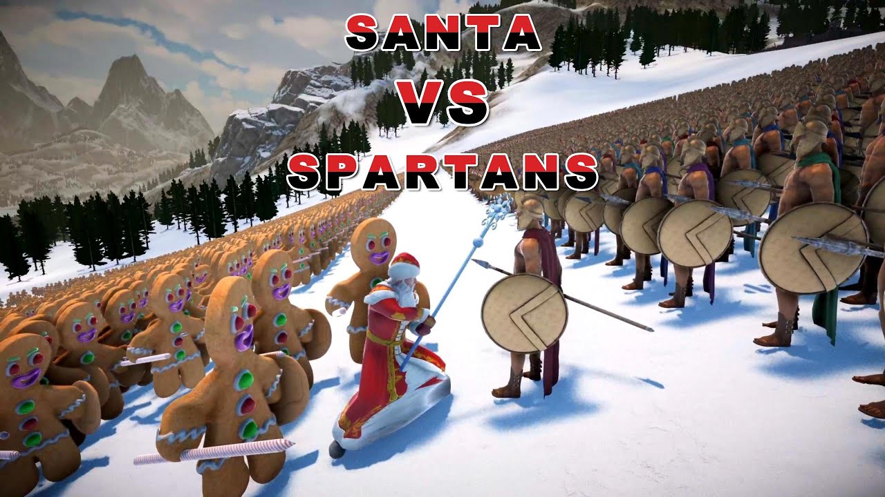 Spartans VS Santa and the Gingerbread Army  - Ultimate Epic Battle Simulator 2 - Full Video