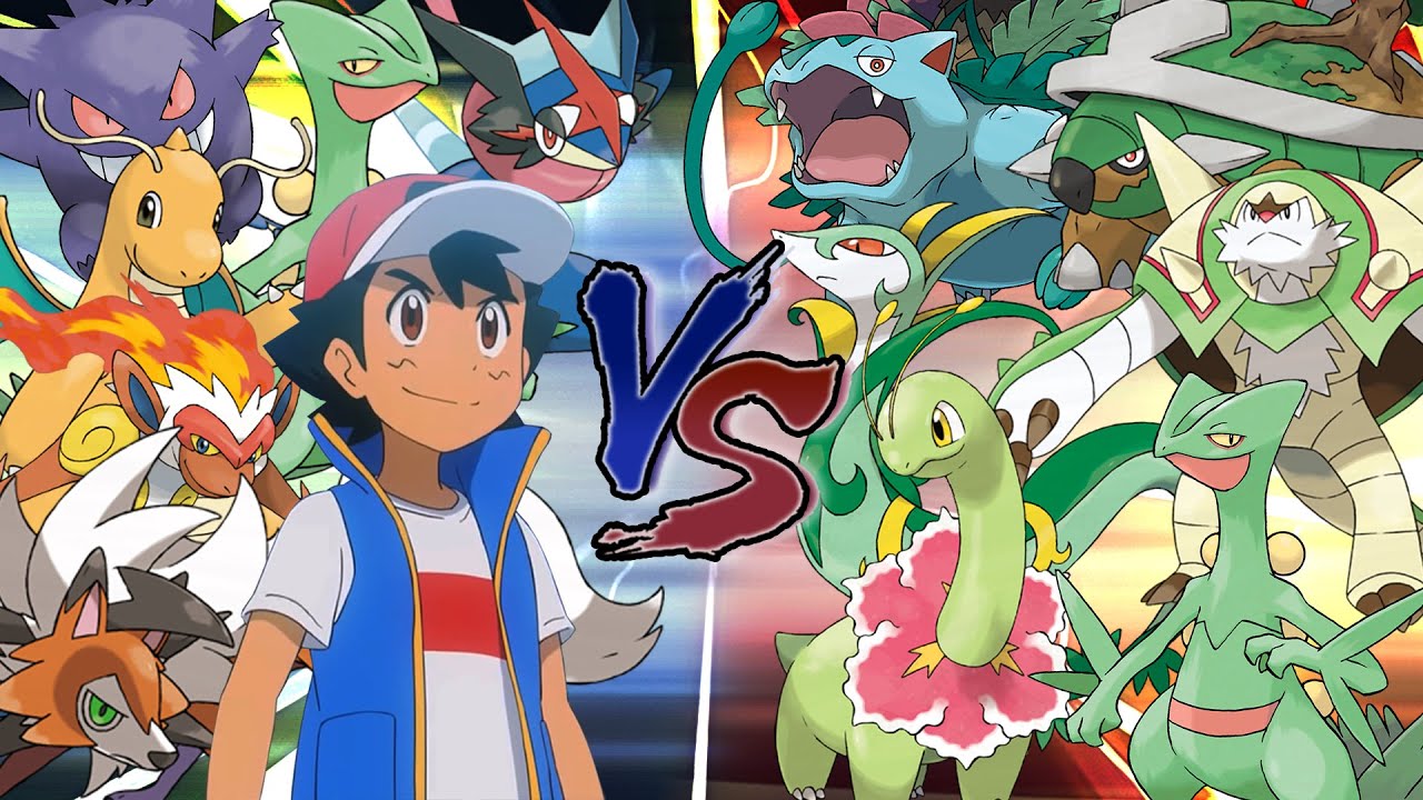 Starter Pokemon Battle: Ash Vs Grass Starters