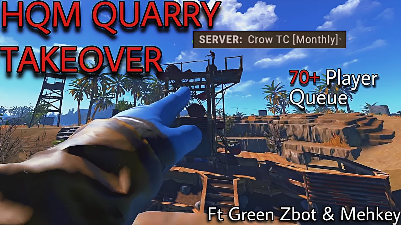 We Used HQM Quarry to Takeover the HIGHEST POP Server - Rust Console