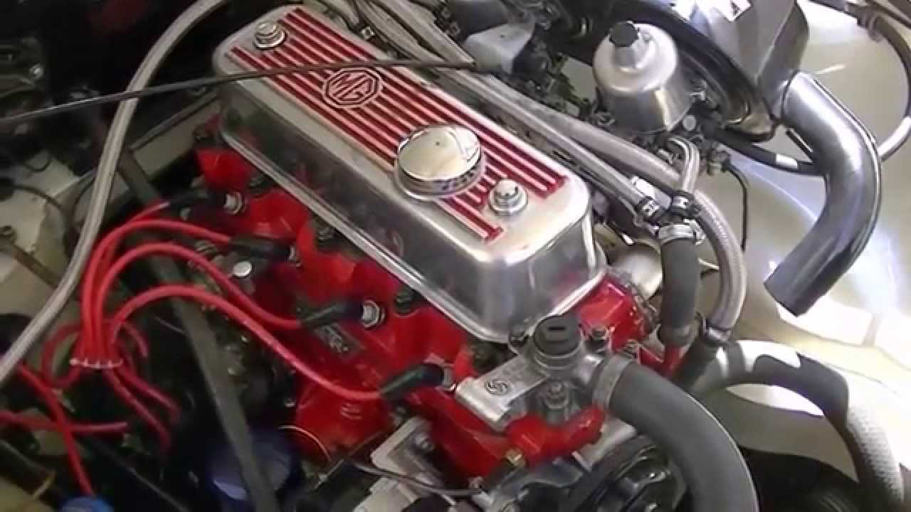 MGB GT - Start and test after rebuild engine.