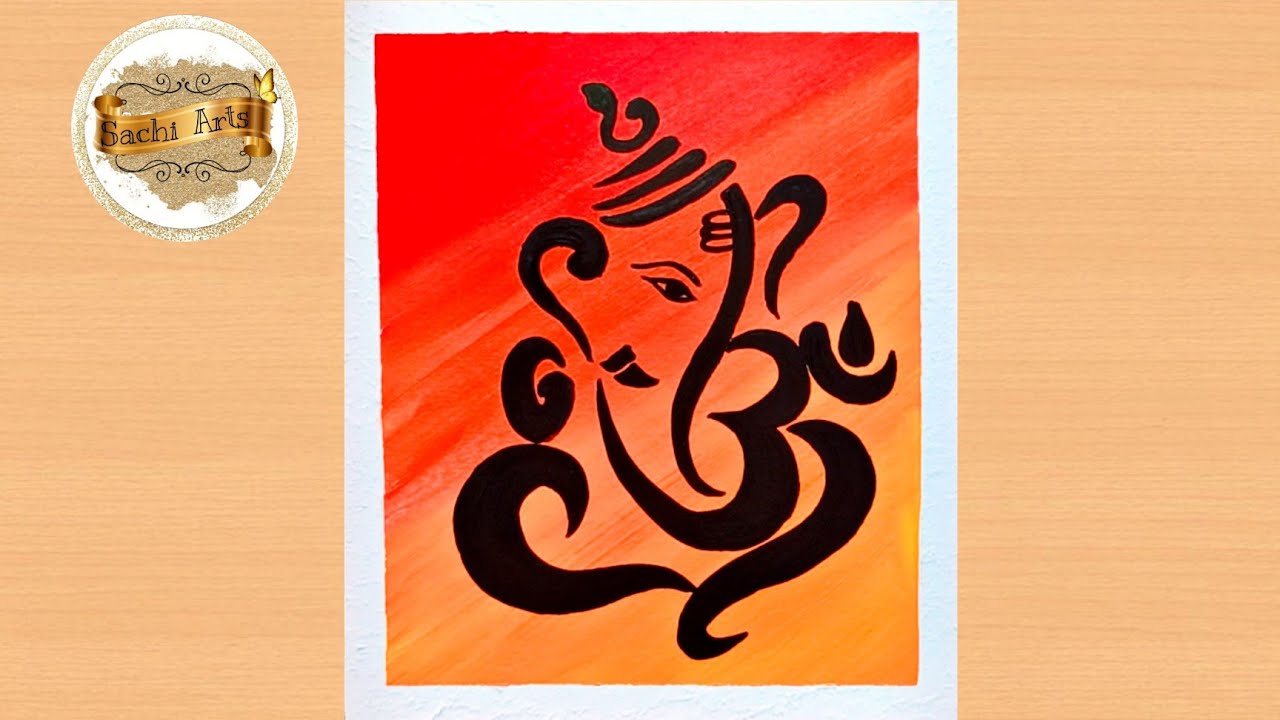 Easy Acrylic Painting of lord Ganesha | Ganpati Bappa Acrylic Painting for beginners/painting Ideas