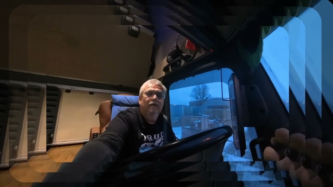 truckvlog 2-26 - malé sněhové komplikace, vezu pneumatiky do Belgie