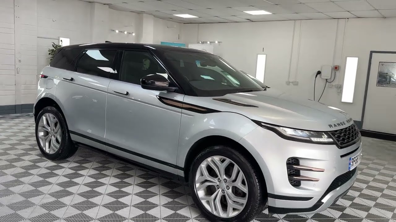 2019 Range Rover Evoque R Dynamic In Indus Silver and Pan Roof For Sale In Cardiff