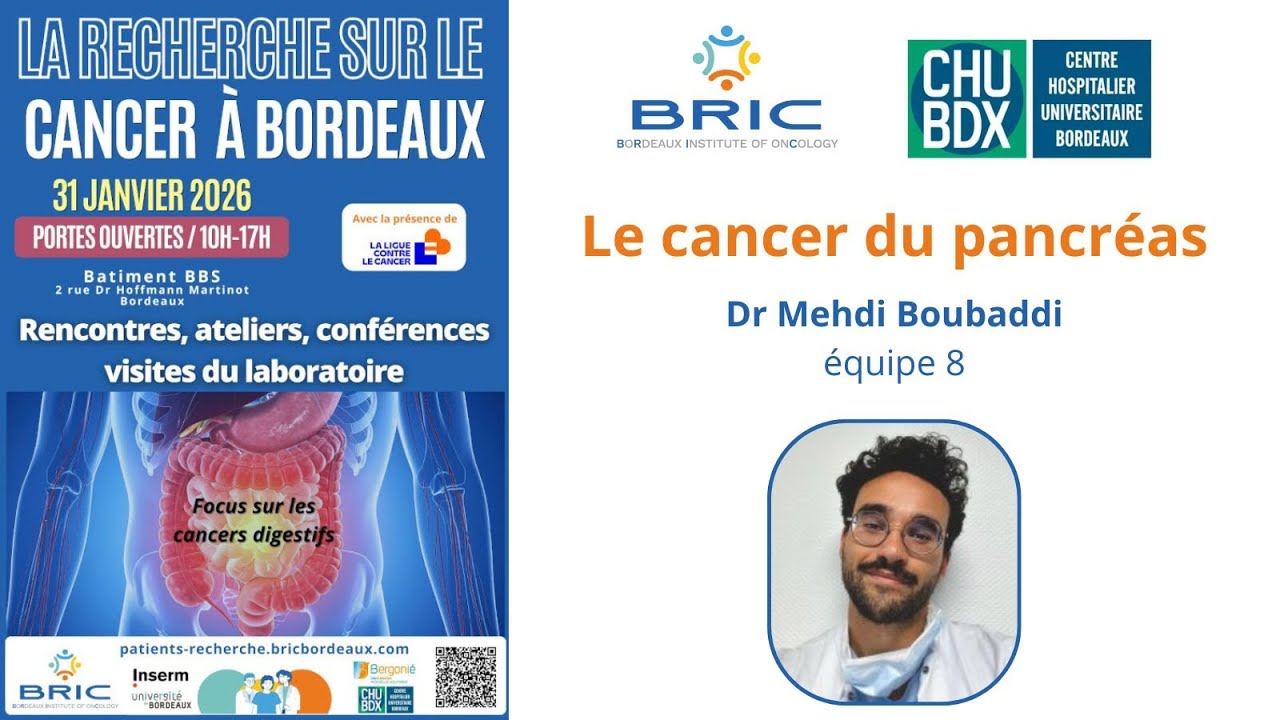 Cancer du pancréas - Dr Mehdi Boubaddi  BRIC équipe 8