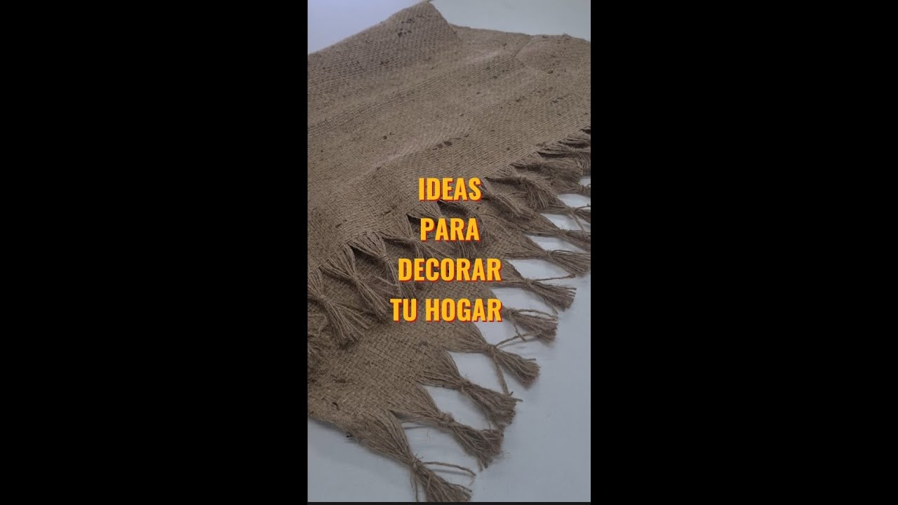 Mira la alfombra super fácil que podes hacer con arpillera de yute gruesa!