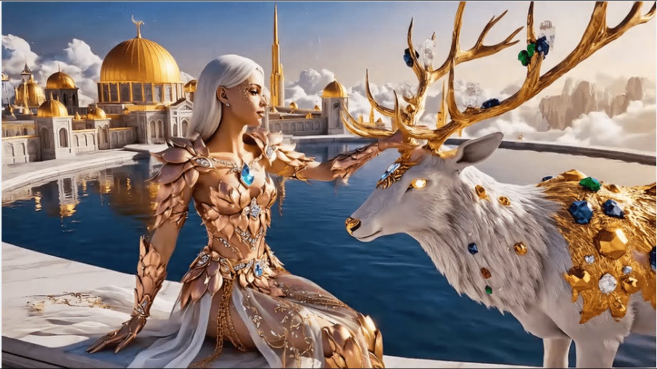 Riders of the Golden Sky | Angelic Fantasy City & Medieval Ambience 4K Fantasy Music