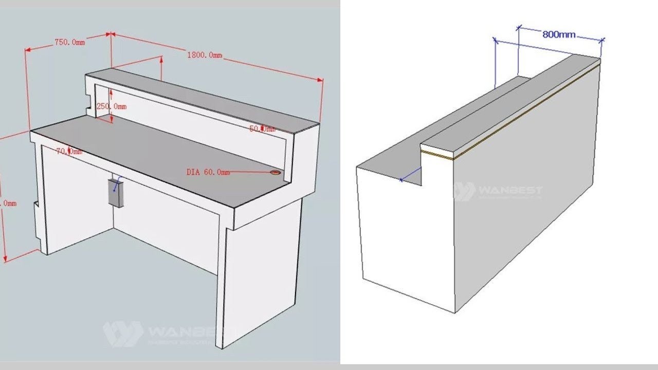 طريقة صنع مكتب الاستقبالHow to make a reception desk