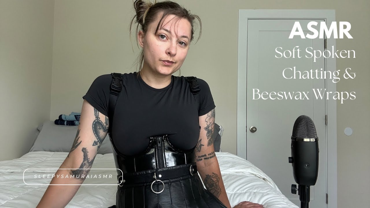 ASMR | Soft Spoken Chatting & Beeswax Triggers / Sticky Beeswax Wraps 🐝