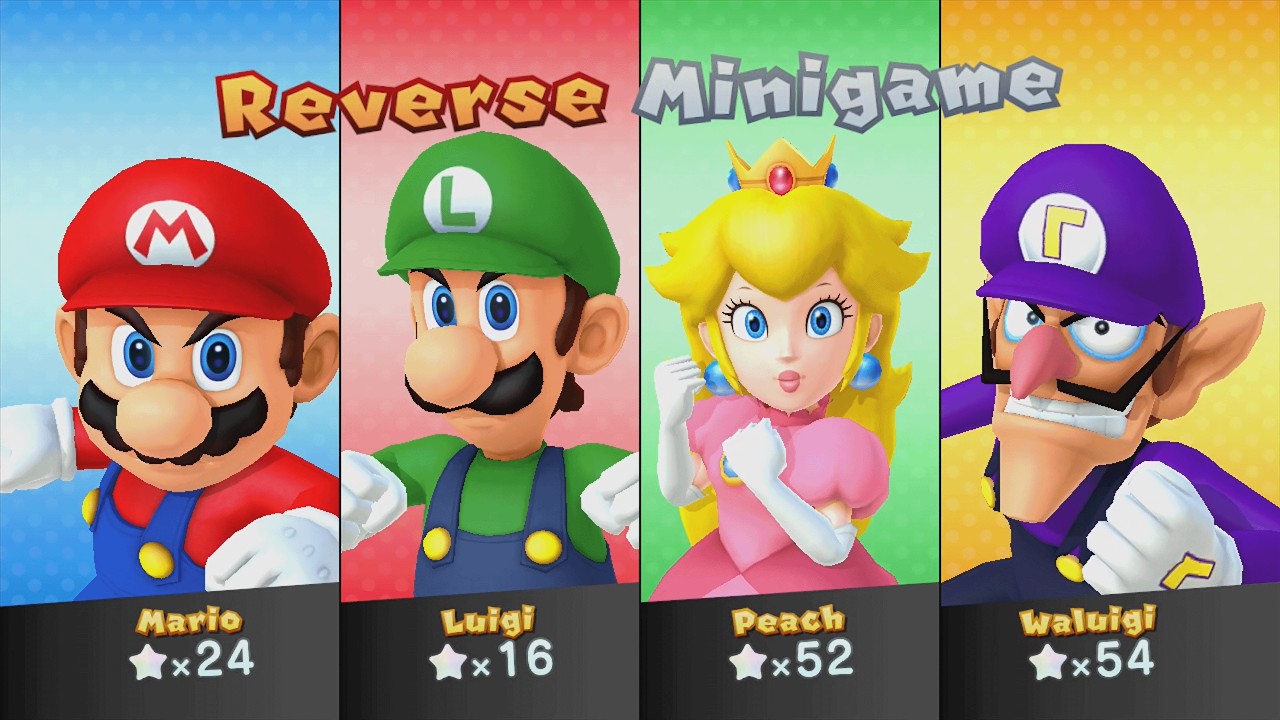 Mario Party 10 - Mario vs Luigi vs Peach vs Waluigi - Haunted Trail