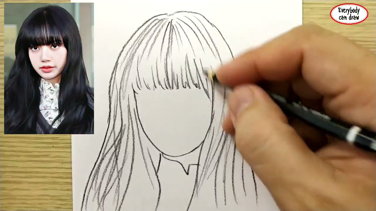 VERY EASY , How to draw lisa blackpink  / learn drawing academy
