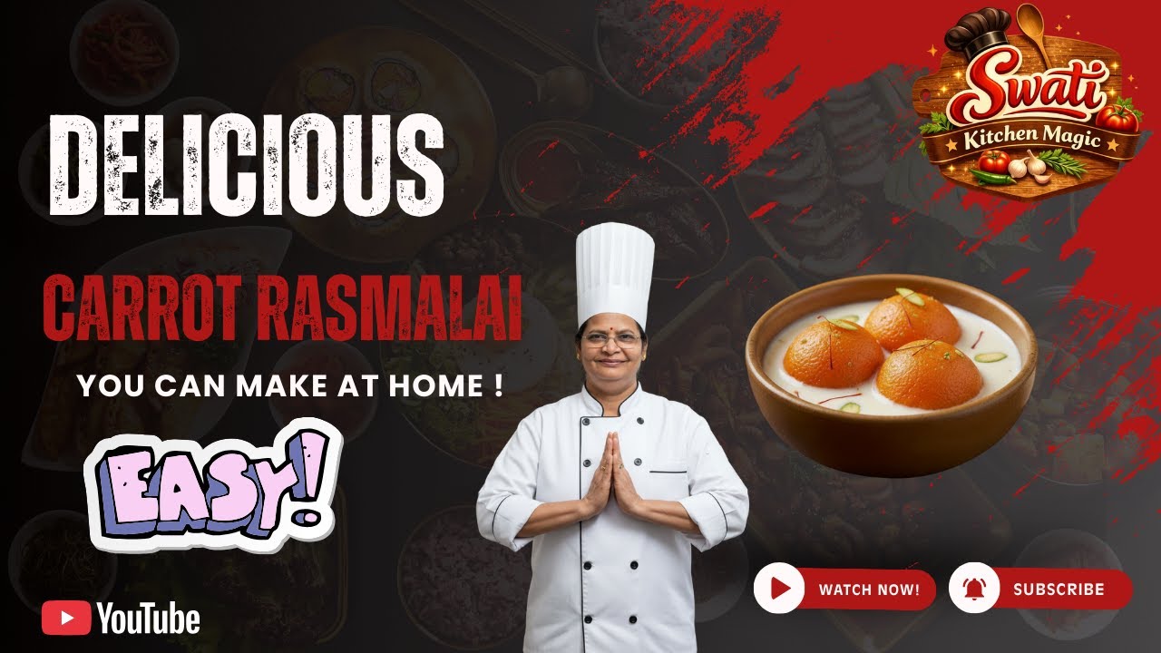 Carrot Rasmalai Recipe | Easy Sweet Manealli Maadi