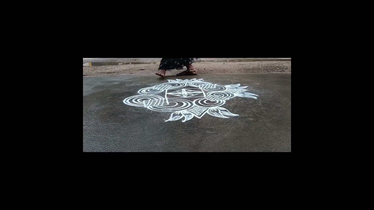 🌼Simple and easy Rangoli kolam for 🌼Tharika's nature,🌼